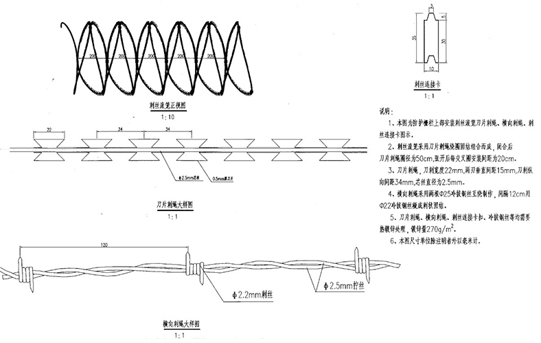 刺絲滾籠正視圖
